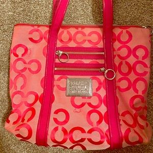 Pink coach purse